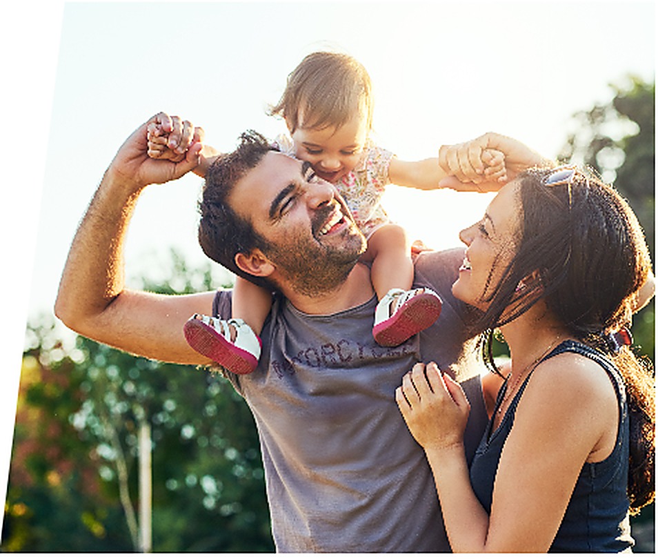 Family enjoying time together at home